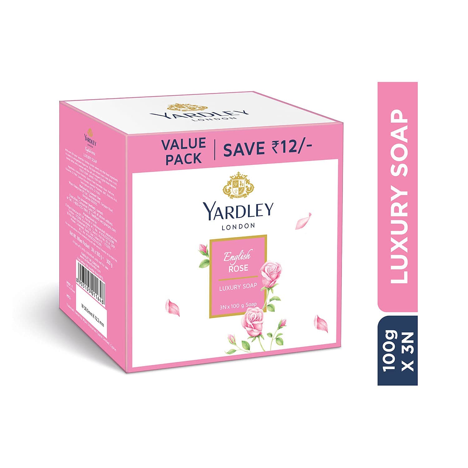 Yardley London English Rose Luxury Soap Pack of 3 (3 x 100g)